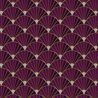 Úplet vínový krepový viskozový Art Deco